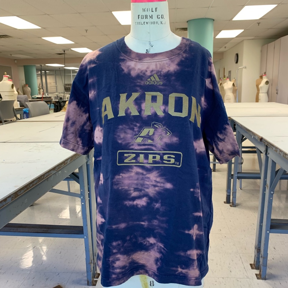 SOLD Akron Zips bleach dyed shirt